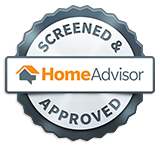 Screened & home advisor approved badge.